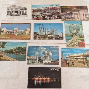 VTG Lot of 12 World’s Fair Postcards 1912–1967 NY Seattle Montreal Philadelpia